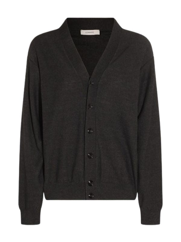 V-neck Wool Blend Cardigan