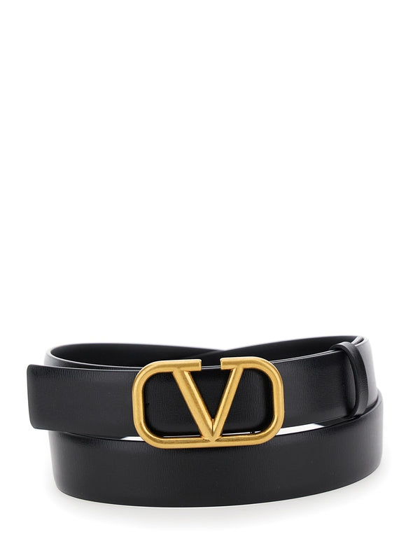 Valentino Black Leather Belts