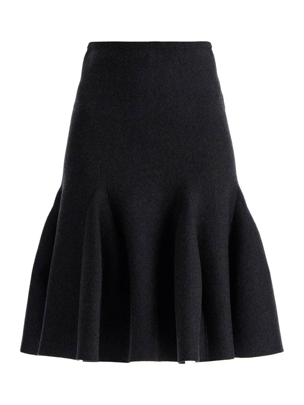 Wool Blend Flare Skirt