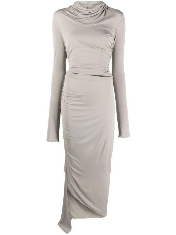 Cutout Detail Draped Dress