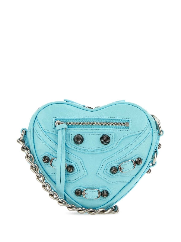 Balenciaga Le Cargo Heart Mini Skyblue Crossbody & Shoulder Bags