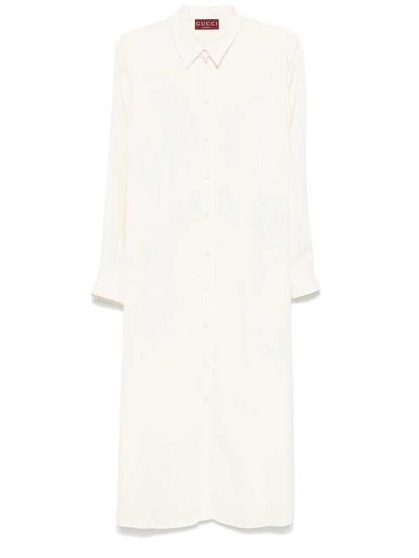 Silk Blend Shirt Dress