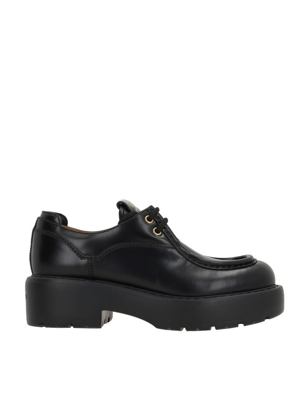 Miu Miu Leather Lace-Up Shoes