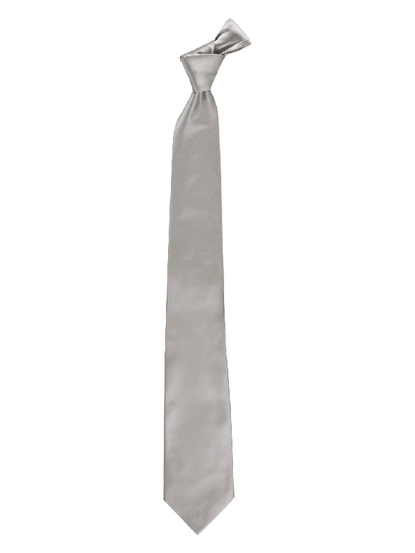 Satin Silver Necktie