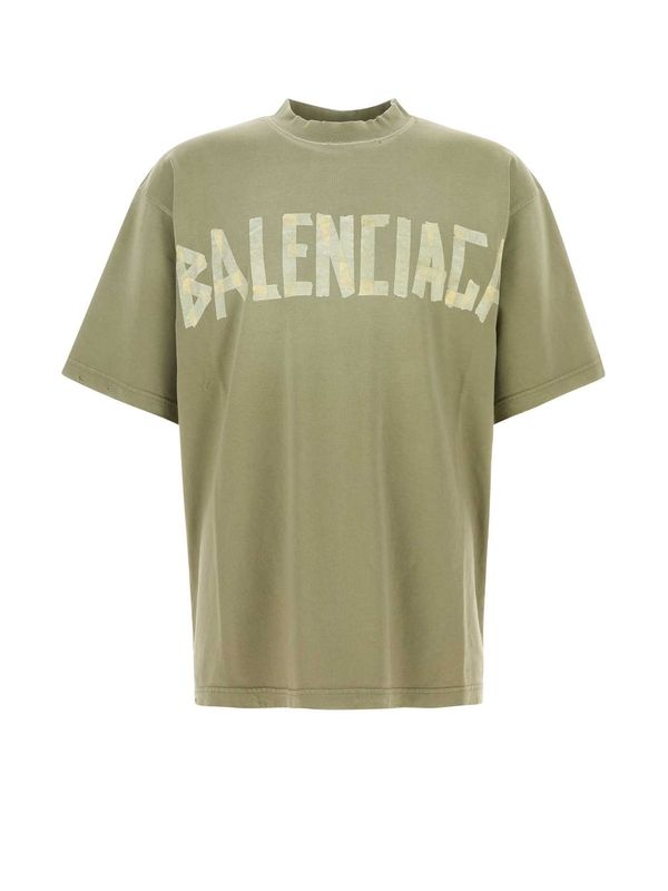 Tape Type Logo Printing Short
  Sleeve T-shirt