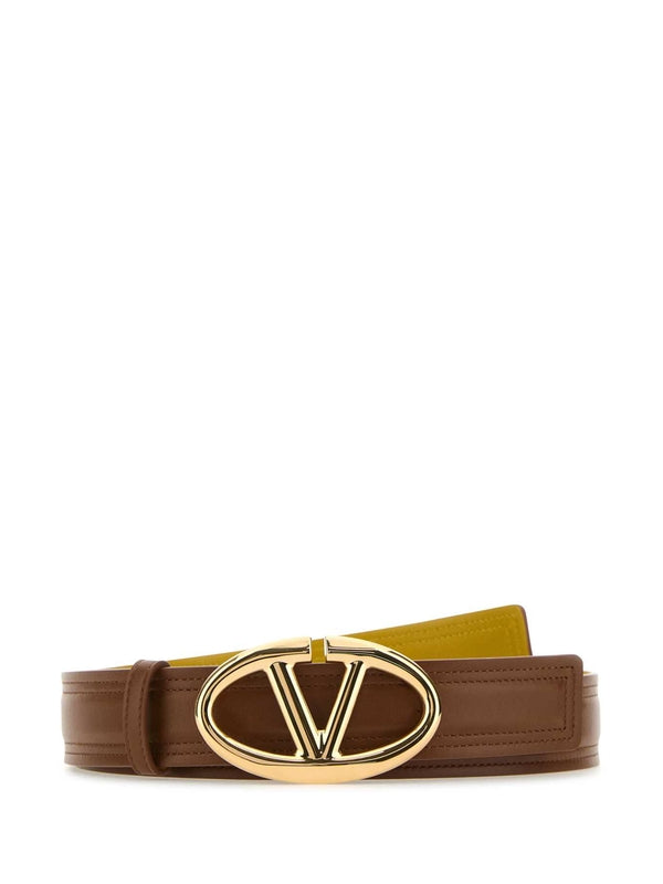 V Logo Decoration Leather Bet