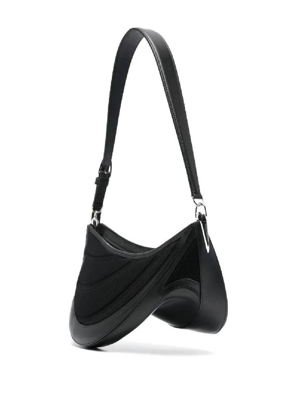 Spiral Curve 01 Panel Medium Shoulder Bag