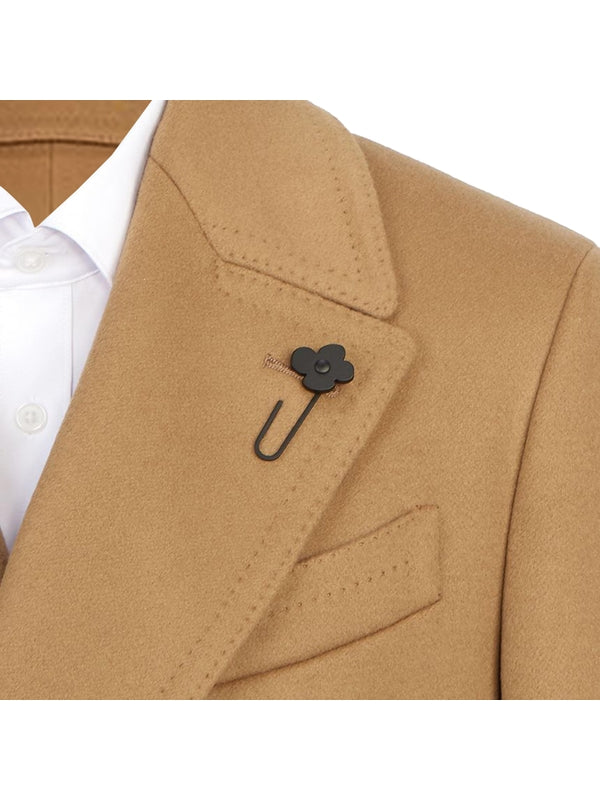 Boutonniere double wool coat