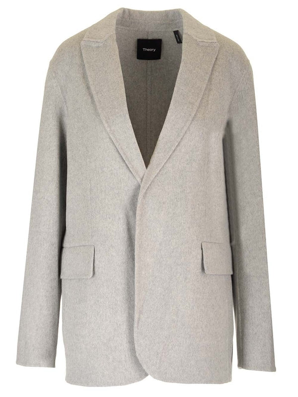 Deconstructed Wool Cashmere Tailored Jacket