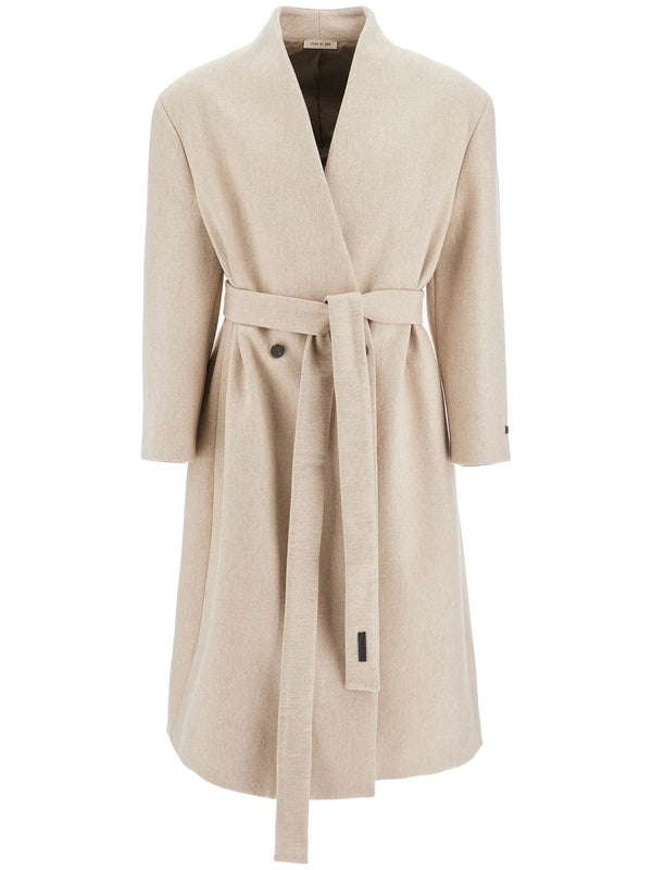 Belt Wool Blend Coat