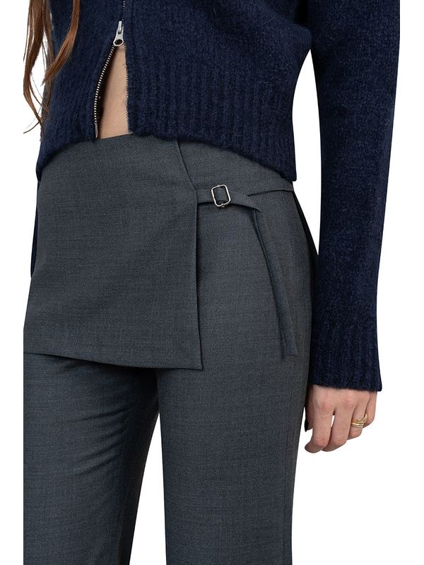 Skirt Layered Wool Blend Pants