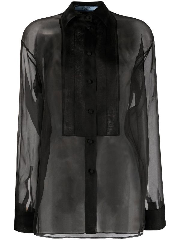 Semi-Sheer Silk Shirt