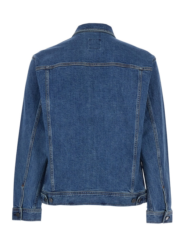 Front Patch Pocket Denim Trucker Jacket