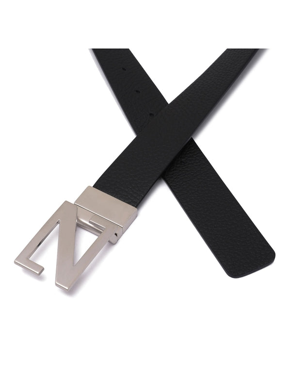 Z Zegna Black Leather Belts