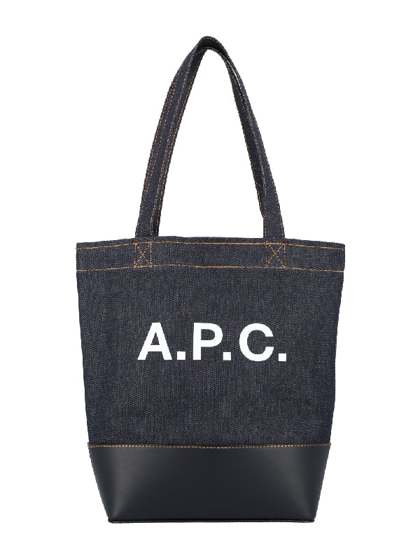 Axel Logo Denim Small Tote Bag