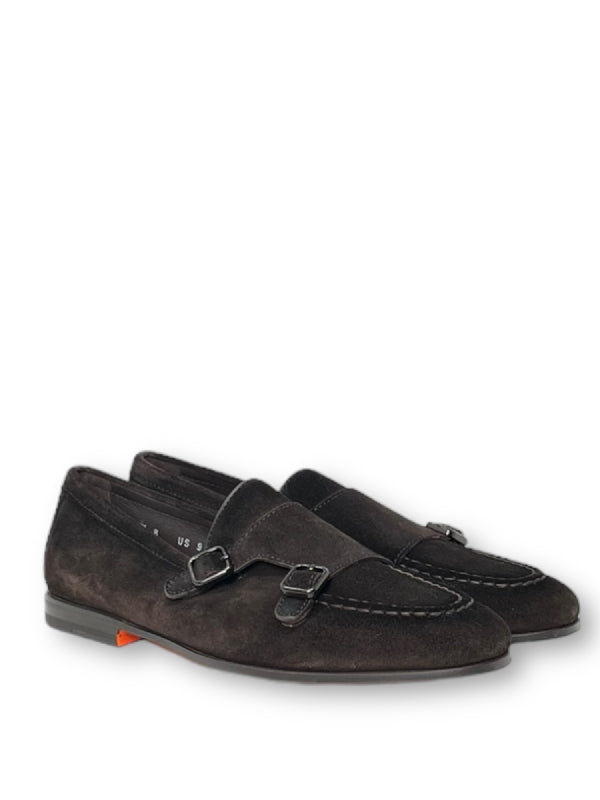 Suede Monk Strap Shoes