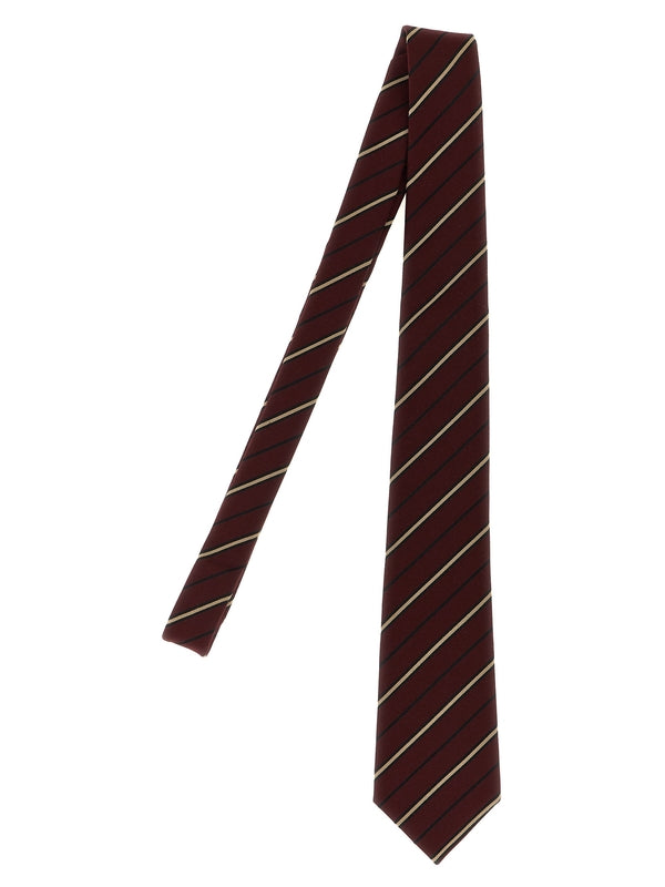 Saint Laurent Burgundy Neck Ties