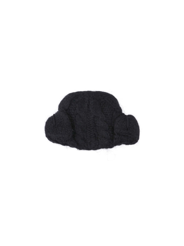 Logo Patch Drawstring Beanie - Jente