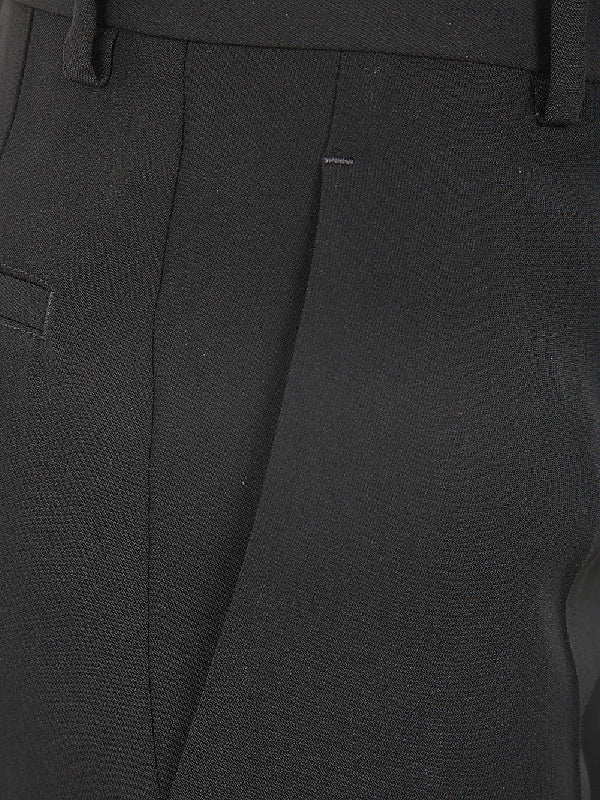 Black Viscose Wool Pants