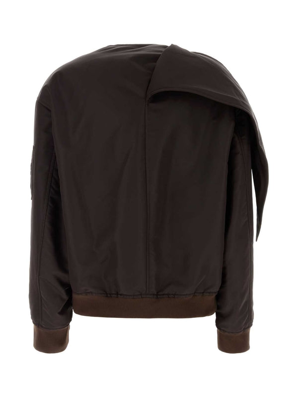 Scarf Collar Nylon Jacket