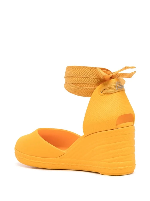 Castaner Yellow Wedge Sandals
