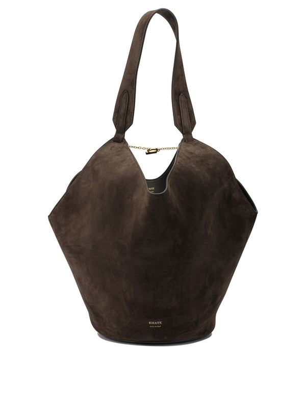 Lotus Brown Tote Bags