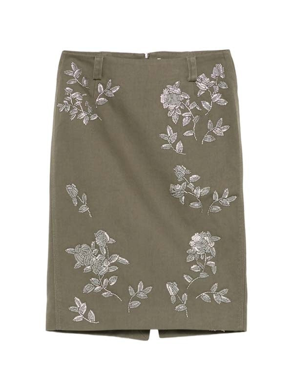Floral Embroidered Skirt