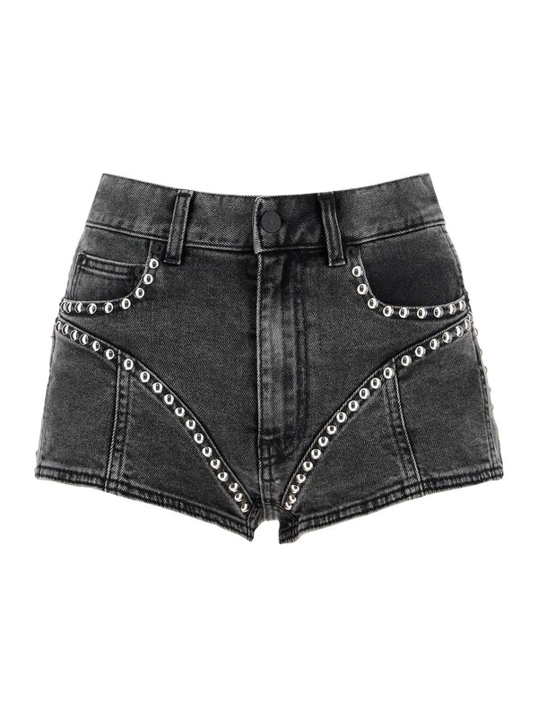 Studded Denim Shorts