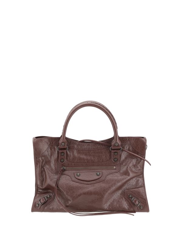 Balenciaga City Medium Burgundy Tote Bags