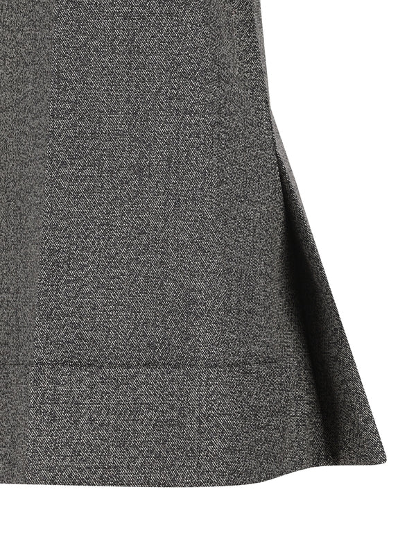 Turn-up Wool Skirt