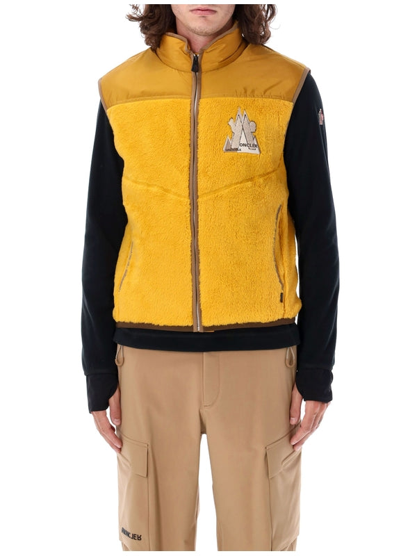 Logo Patch Fleece High-Neck Vest