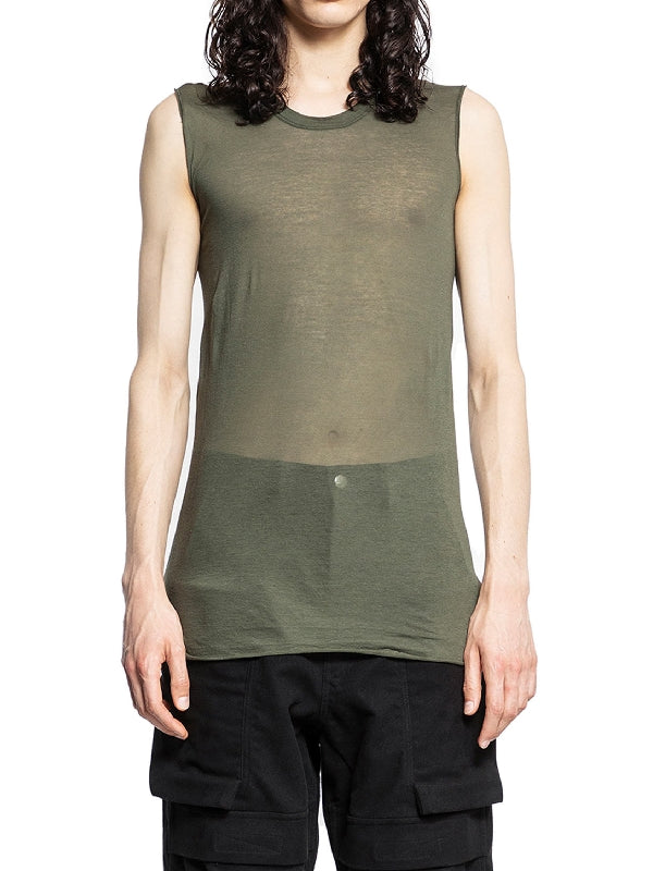 Cotton Crewneck Sleeveless Top