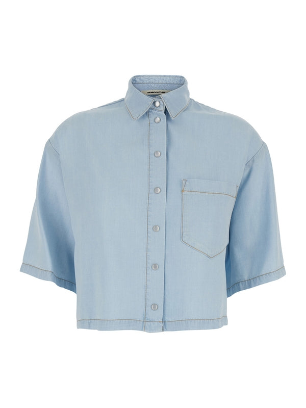 CHAMBREE Cropped Denim Shirt