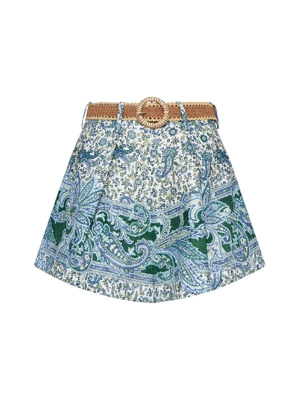 Ottie Graphic Printing Belt Shorts