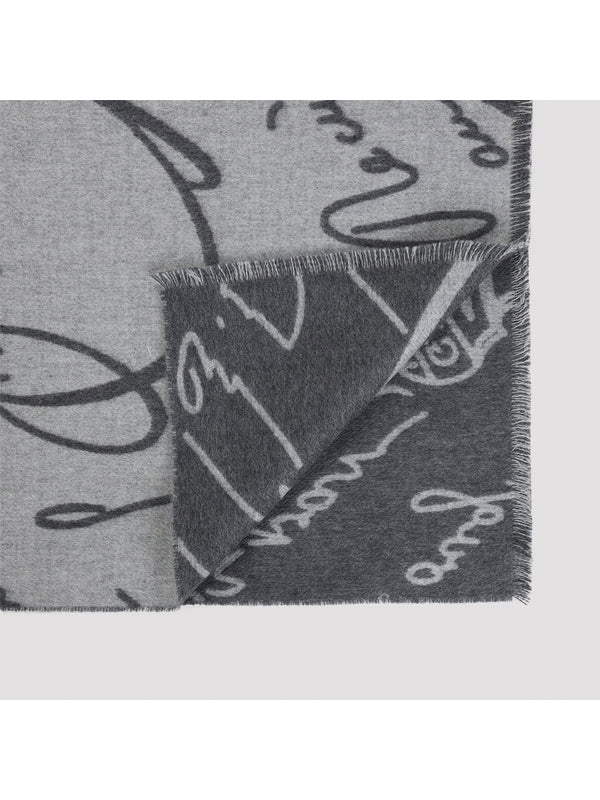 Berluti Grey Wool Mufflers