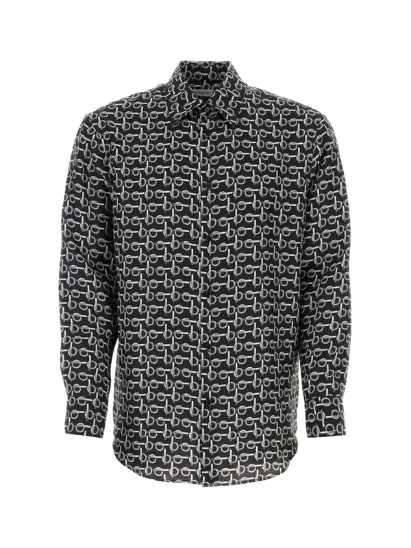 B Print Silk Shirt