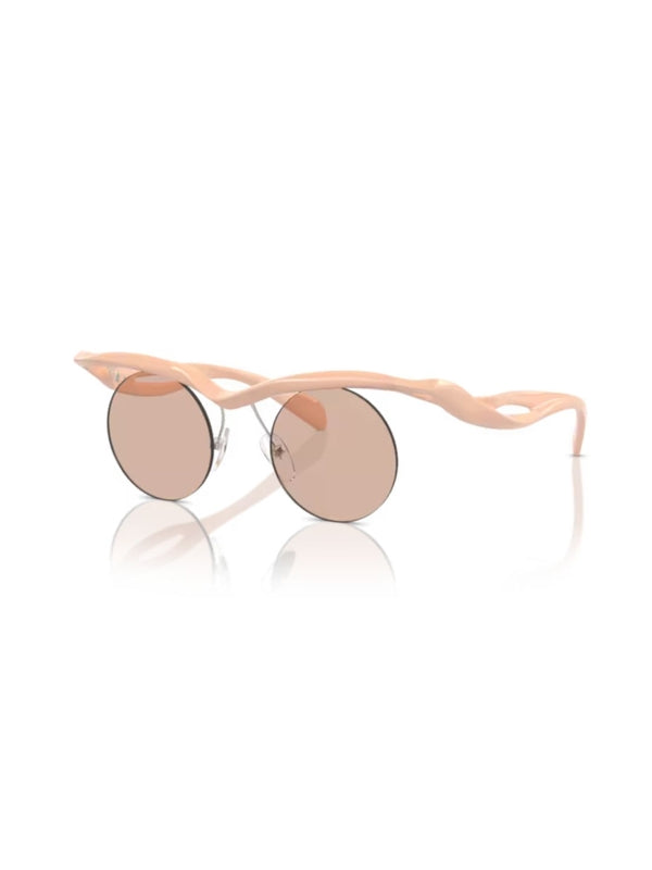 Twist Temple Rimless Sunglasses