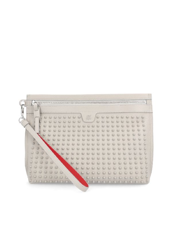 City Spike Leather Clutch