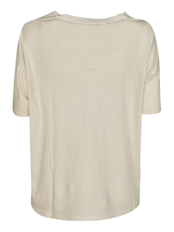 Cotton Cashmere Crew Neck T-shirt