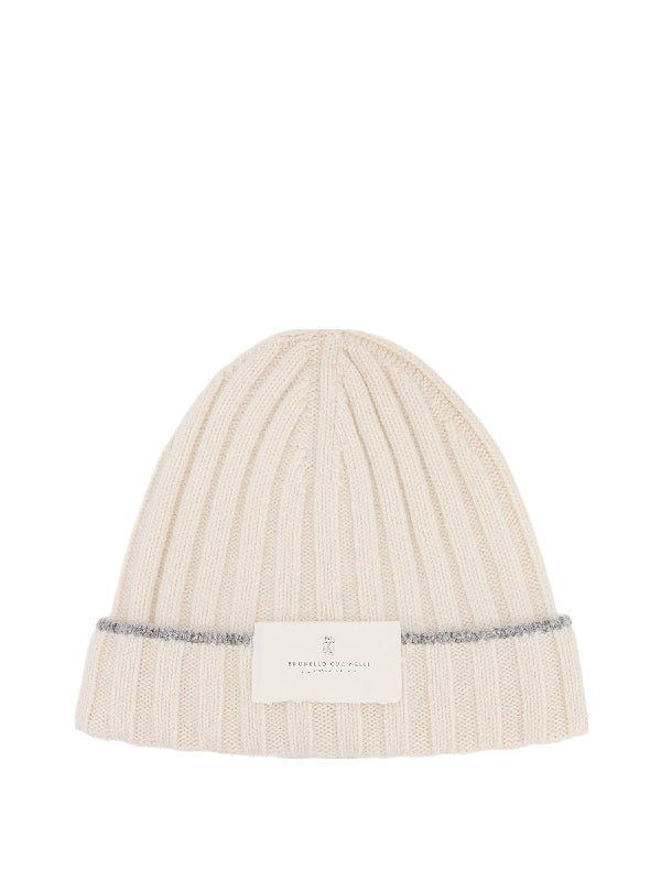 Cashmere Ribbed Beanie