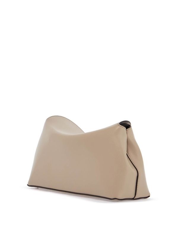 T Lock Leather Clutch Bag