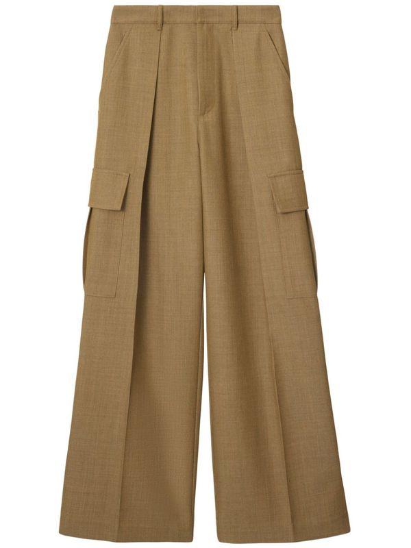 Wide Pleats Cargo Pants