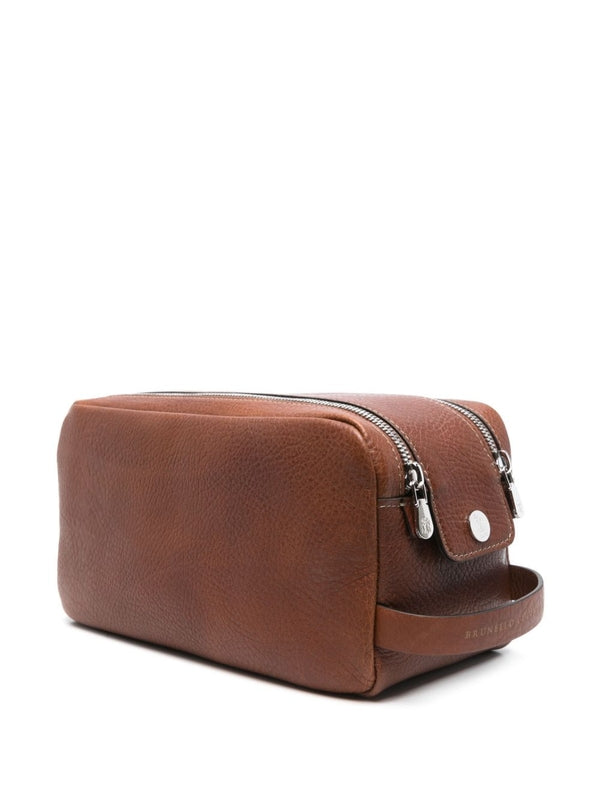 Brown Leather Clutch Bag