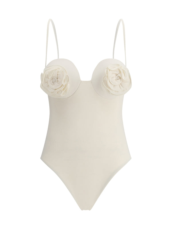 Rose Embellished One-Piece
  Swimsuit