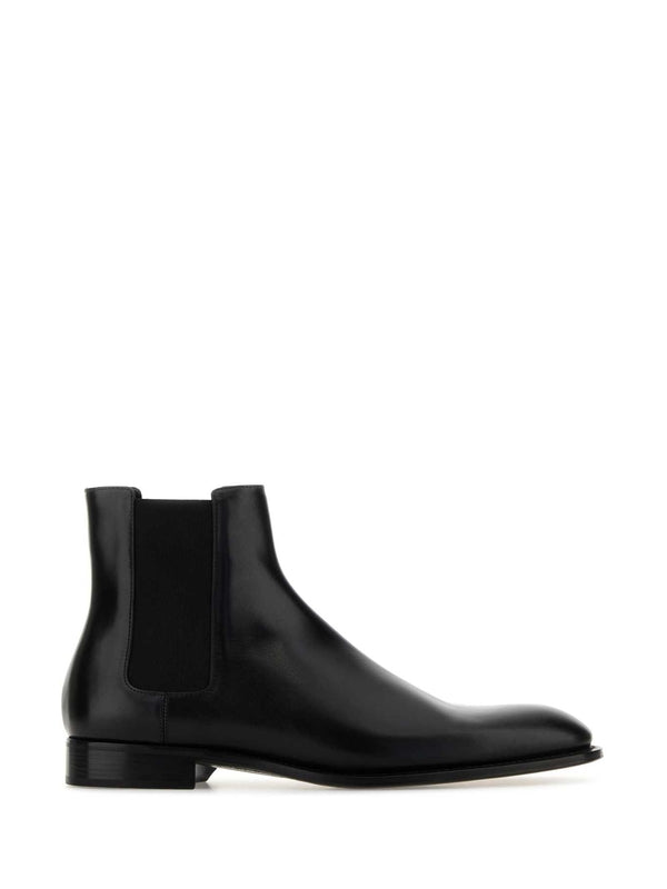 Saint Laurent Black Chelsea Boots