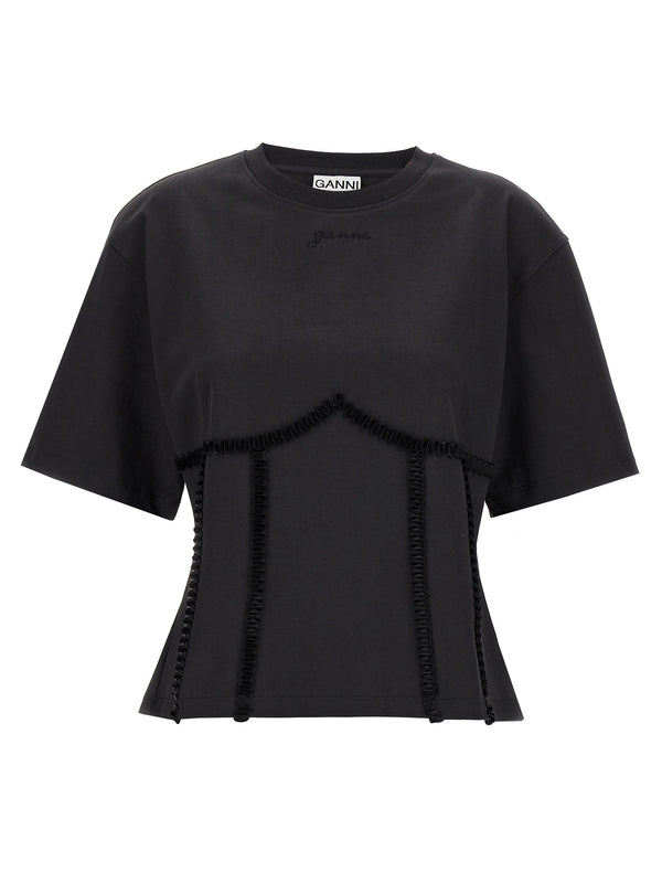 Satin Tie
  Detail Short Sleeve T-Shirt