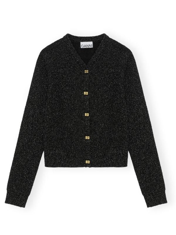 Butterfly Logo V-Neck Cardigan