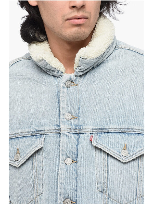 Levis Shearling Detail Denim Jacket