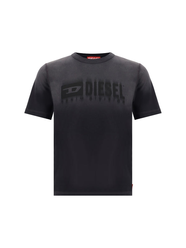 DIESEL - Adjust Cotton Short-sleeve T-shirt - Jente