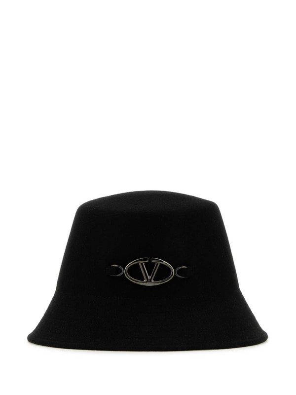 V Logo Wool Bucket Hat